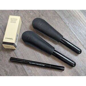 Chanel 4 Piece Makeup Brush Set No 110 101 200 KABUKI Brush Foundation Eyes